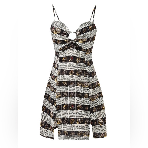 Rings Septum Linen Mini Dress - Picture 1 of 6